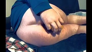 chubby hardcore play with huge butt plug closeup